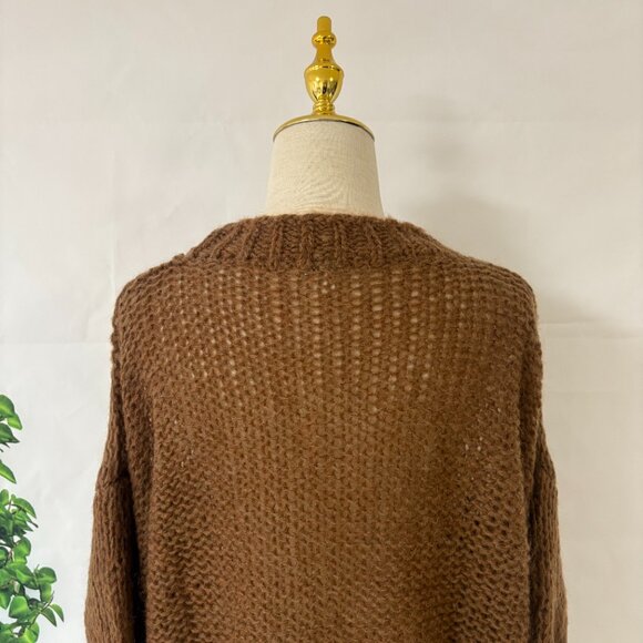 Loewe Women's Brown Knit Letter Puzzle Sweater - Picture 11 of 13